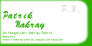 patrik makray business card